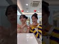 Kim Minju doing The Love Shhh! challenge with Jo Yuri