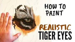 How to Paint a Realistic Tiger Eye in Acrylic Paint