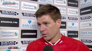 Steven Gerrard's team talk \u0026 emotional post match interview