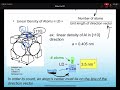 engr 170 msci 201 crystallographic directions linear density and crystallographic planes