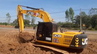 รถขุดสายพันธุ์อังกฤษ JCB JS205sc มาดูกาทำงาน งานขยายสี่เลน ชมไป บ่นไป excavator EP.7912