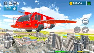 Emergency Flying American Firefighters Truck City Building Fire Rescue Simulator - Android Gameplay.