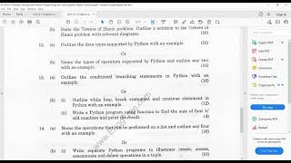 GE 3151 - Problem Solving and Python Programming - Model Paper 2