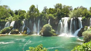 BREATHTAKING LANDSCAPE KRAVICA WATERFALLS ASMR white noise TREBIZAT River BOSNIA for RELAXING SLEEP