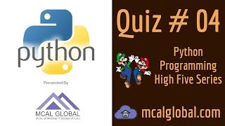 Learn Python online by Quiz 4 | For beginners to experts #Python Programming