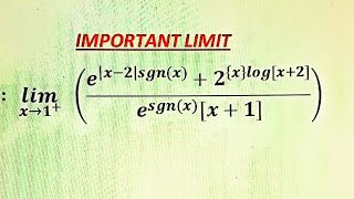 Limits involving greatest Integer Function, signum function, fractional part function, mod function.