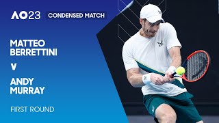Matteo Berrettini v Andy Murray Condensed Match | Australian Open 2023 First Round