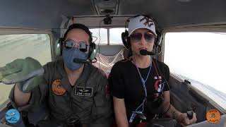 คุณจิม แล ครูเพ็ดดี้ เรียนขับเครื่องบิน ONE DAY PILOT fly cessna152 at HAPPY AVIATOR