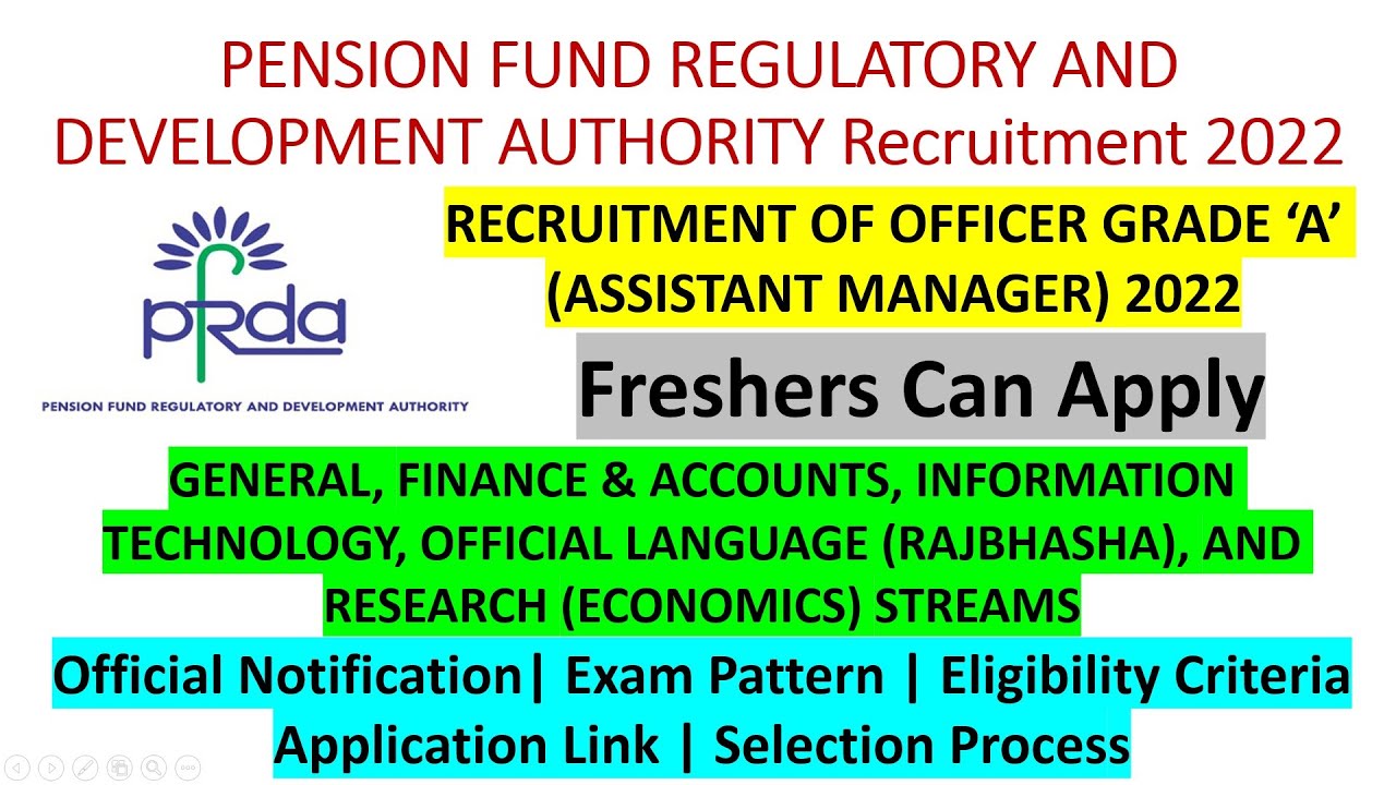 Pension Fund Regulatory And Development Authority Recruitment 2022 ...