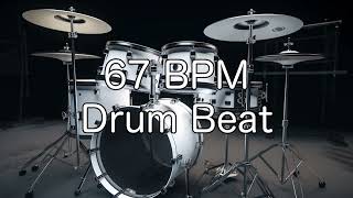 67 BPM Rock Drum Beat for Musical Practise