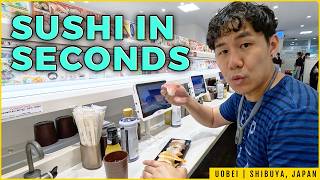 This Sushi Restaurant Launches Your Food | Uobei Shibuya