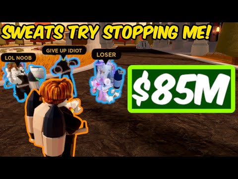 Sweaty tryhard cops TRY STOPPING ME from reaching 85 MILLION CASH! Roblox Jailbreak