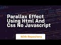 Parallax effect using html and css no javascript