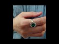 스와로브스키 크리스탈 에메랄드 포인트 그린 반지 swarovski crystal emerald ring