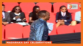 Trans Nzoia Governor Natembeya arrives at Masinde Muliro Stadium for Madaraka Day Celebrations