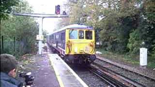 73,141, DEMU 1001, 73,213 and 73,212 arrives at Windsor and Eton Riverside