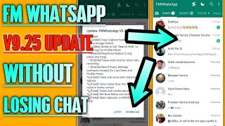 HOW TO UPDATE FM WHATSAPP V9.27|HOW TO UPDATE FM WHATSAPP WITHOUT LOSING YOUR CHAT 2022|