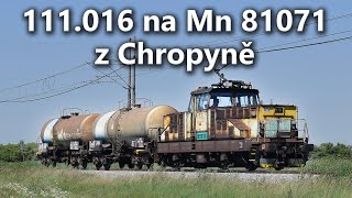 Vláčkaři jsou u toho | 111 016-2 na Mn 81071 z Chropyně (10. 7. 2020)