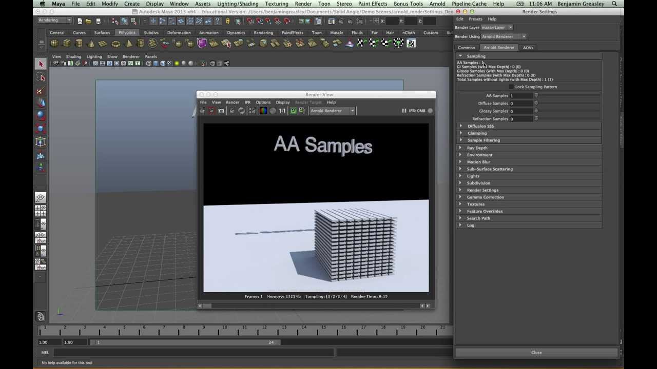 Arnold For Maya Tutorial - Render Settings - HD - YouTube