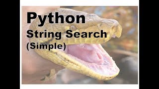 650 - Python - String Search, Simple