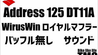 WirusWin ウイルズウィン/ロイヤルマフラー/スズキ・アドレス125(DT11A)　バッフル無しサウンド