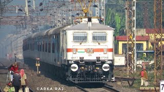 || Blazing Howrah WAP7(37268)~Viswabharati Fast Passenger skipping Bainchi at a decent speed ||