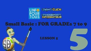Small Basic Lesson 5 for Grades 7 to 9