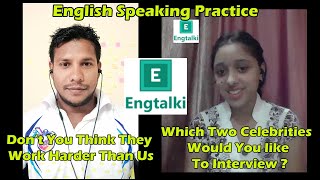 Engtalki Conversation|Onlinne English Speaking Practice|Clapingo Conversation|#engtalki#celebrities
