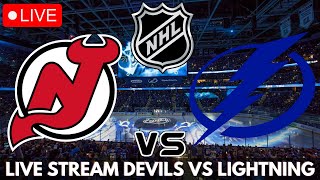 New Jersey Devils vs Tampa Bay Lightning 2-3 Highlights | NHL Game Live Watchalong