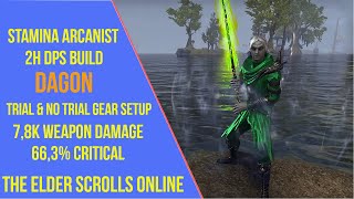 ESO Stamina Arcanist 2H DPS PVE Build - Dagon - Necrom