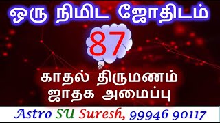 காதல் திருமணம் – ஜாதக அமைப்பு | #87 | One Minute Astrology | Astrology