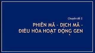 Sinh học 12. Bài 2. Phiên mã, dịch mã