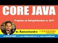 Core Java Tutorials | Program on StringTokenizer in JCF? | by Mr.Ramachandra