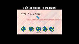 В чём состоит тест на вид ткани? #анализкрови #видткани