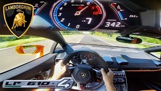 POV 342 km/h LAMBORGHINI HURACAN AKRAPOVIC INSANE! AUTOBAHN ACCELERATION TOP SPEED DRIVE \u0026 SOUND