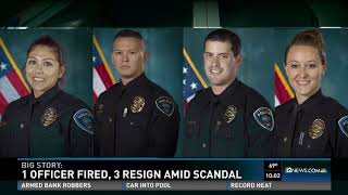 1 officer fired, 3 resign amid scandal