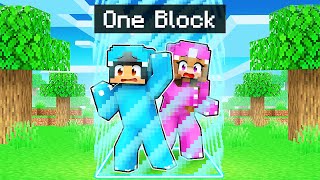 Minecraft But We're LOCKED In ONE BLOCK!