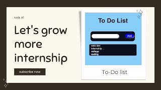 Todo-list|| lgm Internship|| task #1||html||css||js