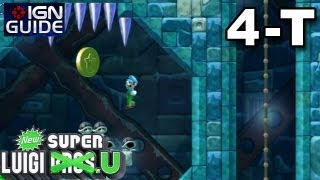 New Super Luigi U 3 Star Coin Walkthrough - Frosted Glacier Tower: Icicle Tower