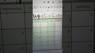 Editable Calendar on Google Slides!