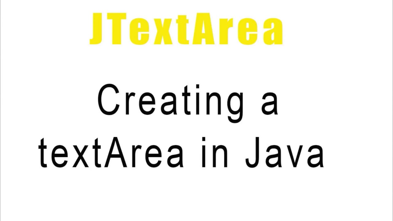 Java Swing Urdu Hindi 25 Jtextarea Creating A Textarea In Java Youtube