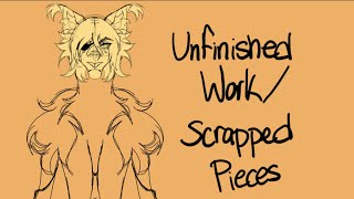 unfinished work/scrapped pieces art display