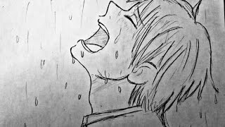 رسم انمي حزين