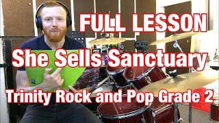 FULL LESSON: She Sells Sanctuary, The Cult - Trinity Rock and Pop Drums Grade 2