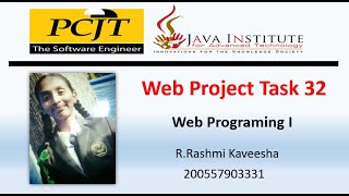 Java Institute || Web Programing 1 || eShop Project Task 32