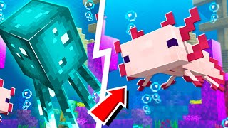 Playing with AXOLOTLS in Minecraft 1.17 Already! (and glow squid...)