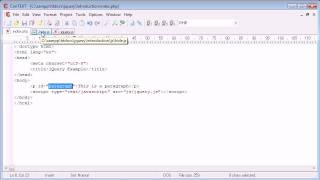jQuery Tutorial - 5 - Inline/External Scripting