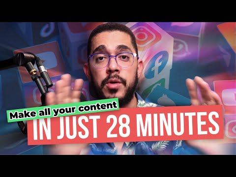 Create content in 28 minutes a day for Twitter, Instagram, LinkedIn and your newsletter