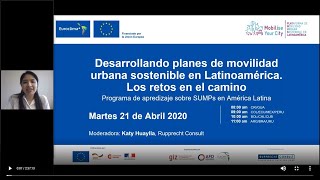 Desarrollando planes de movilidad urbana sostenible en Latinoamérica. Los retos en el camino