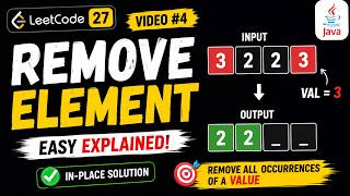 Video #4: LeetCode 27 Remove Element | Java Solution